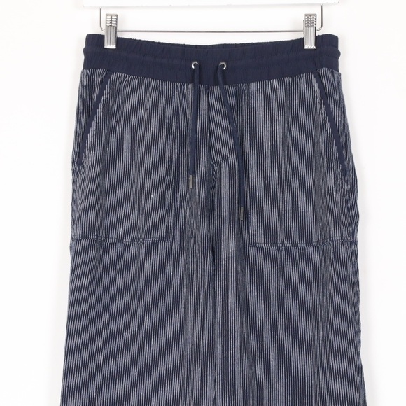 Athleta Bali Linen Stripped Ankle Pants - Picture 2 of 8